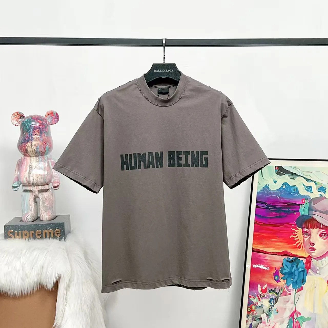 # 25SSHUMANBEING # BALENCI*GA # 260g * 1 1 + os Same Style！！ ：3267# Sizes：xs-L ： 1